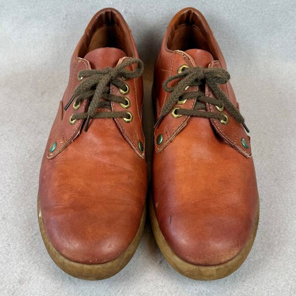 Vtg 80's Crayon Mens Brown Leather Loafers Size 11D Shoes - Picture 4 of 13